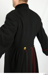  Photos Army man in Ceremonial Suit 5 18th century Army black jacket historical clothing upper body 0005.jpg